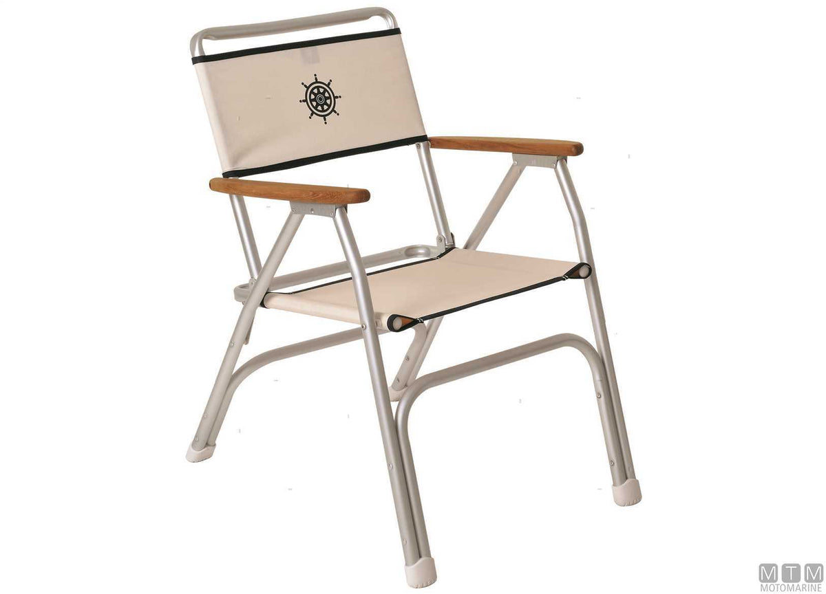 Forma Marathon M100 armchair, navy blue, aluminium - original photo Motomarine Srl