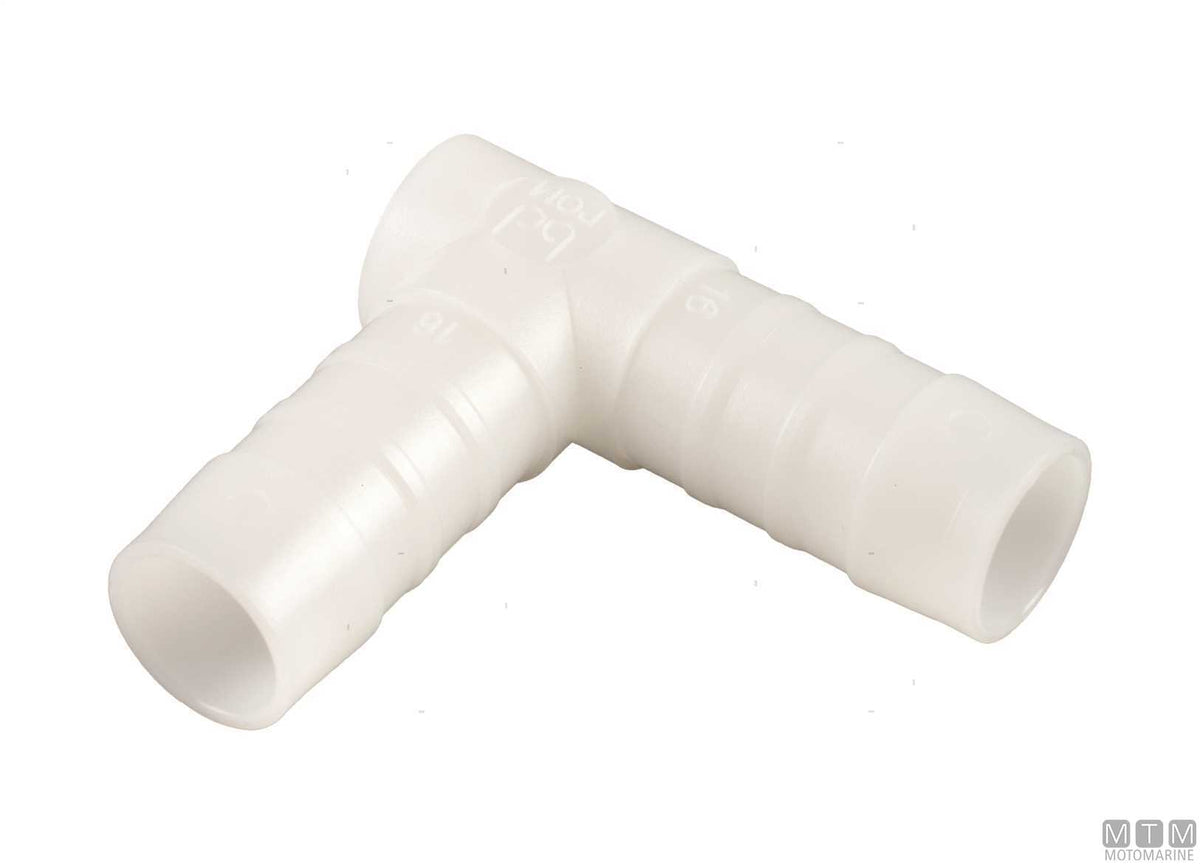 L-connector Ø18 mm POM resin - original photo Motomarine Srl