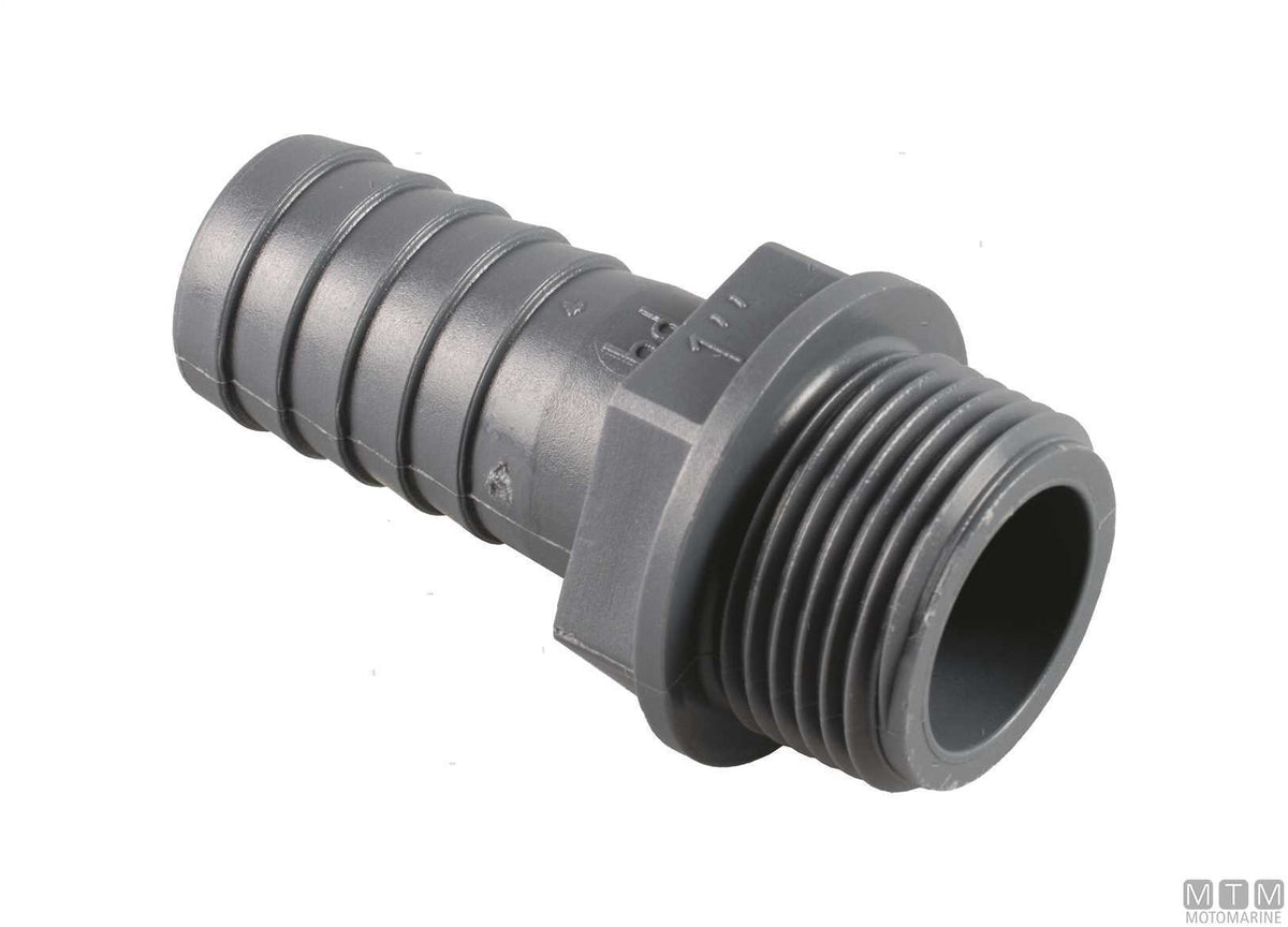 Male hose barb 1"1/2x50 mm fiberglass-reinforced polypropylene - original photo Motomarine Srl