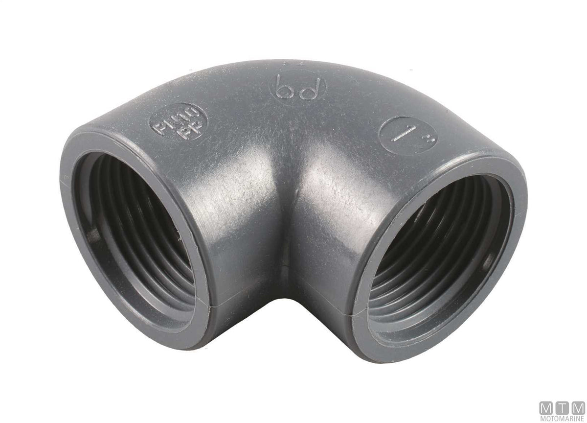 90° elbow F/F 2" fibreglass-reinforced polypropylene - original photo Motomarine Srl