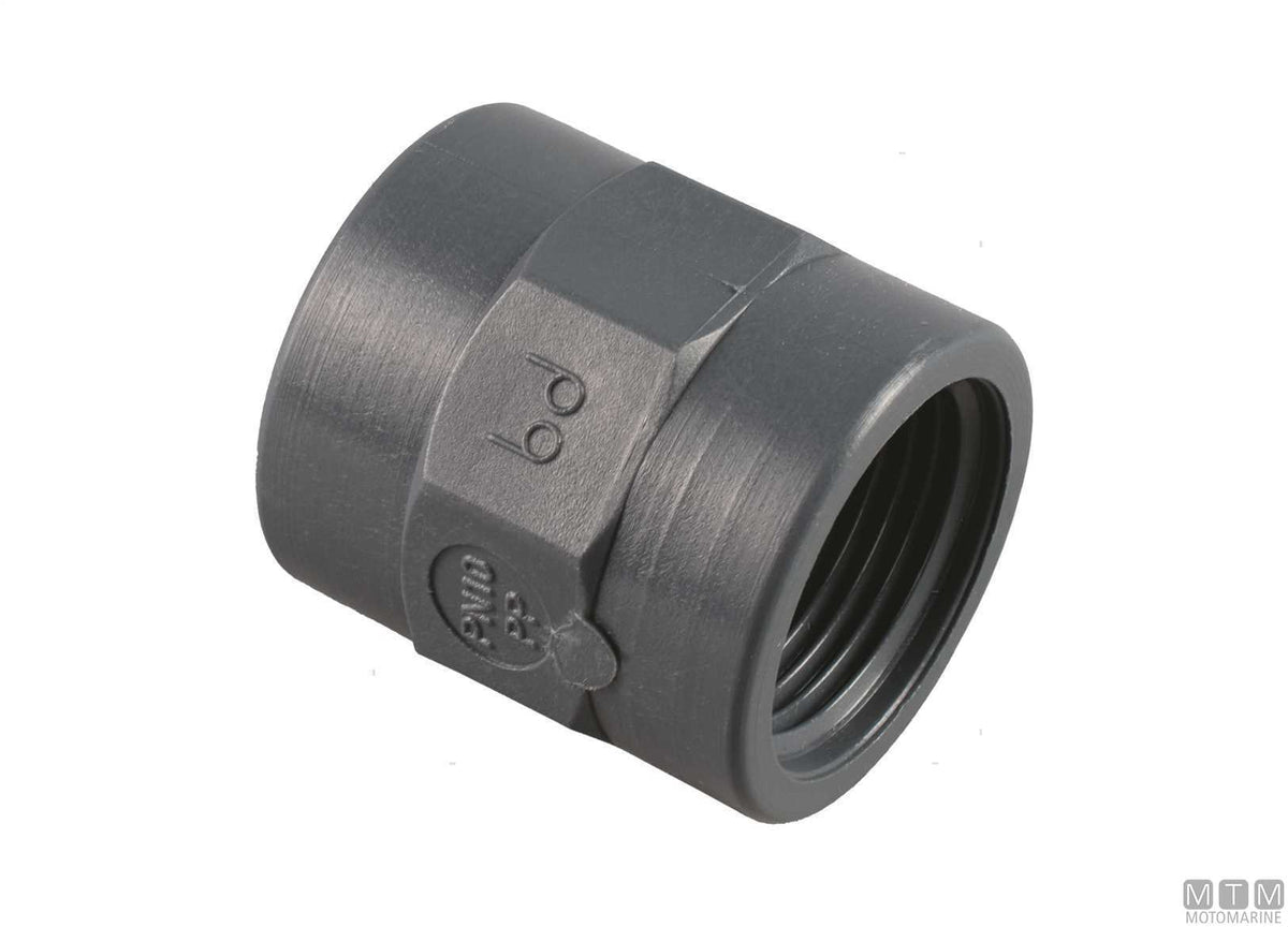 Coupling sleeve 1" fiberglass-reinforced polypropylene - original photo Motomarine Srl