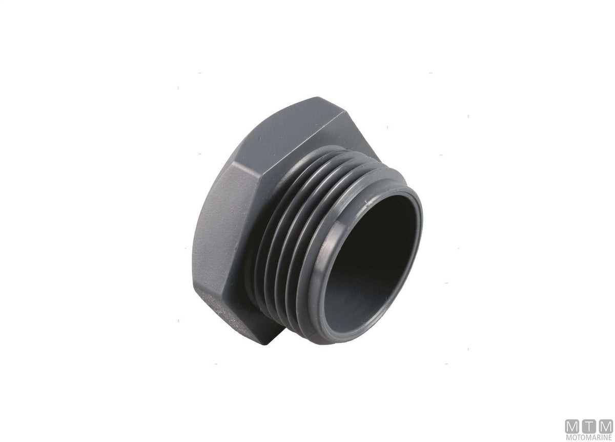 Male plug 3/4 fiberglass-reinforced polypropylene - original photo Motomarine Srl