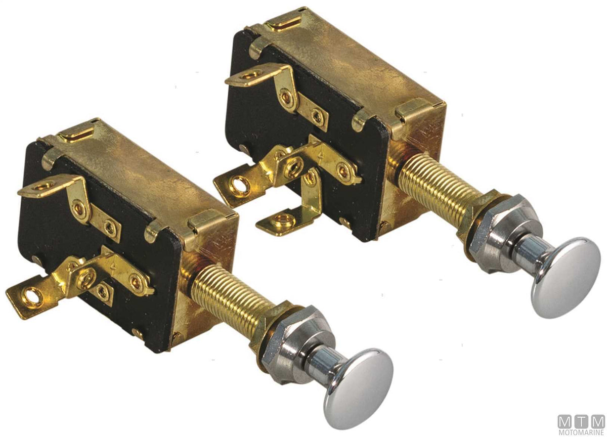 Pull-button switch ON-ON-OFF 15 A 4 terminals - original photo Motomarine Srl