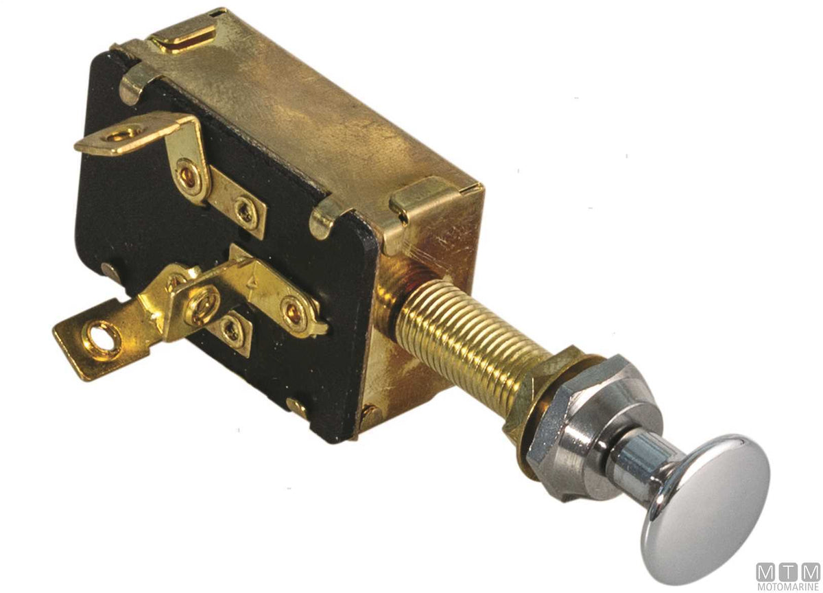 Pull-button switch ON-ON-OFF 15 A 4 terminals - original photo Motomarine Srl