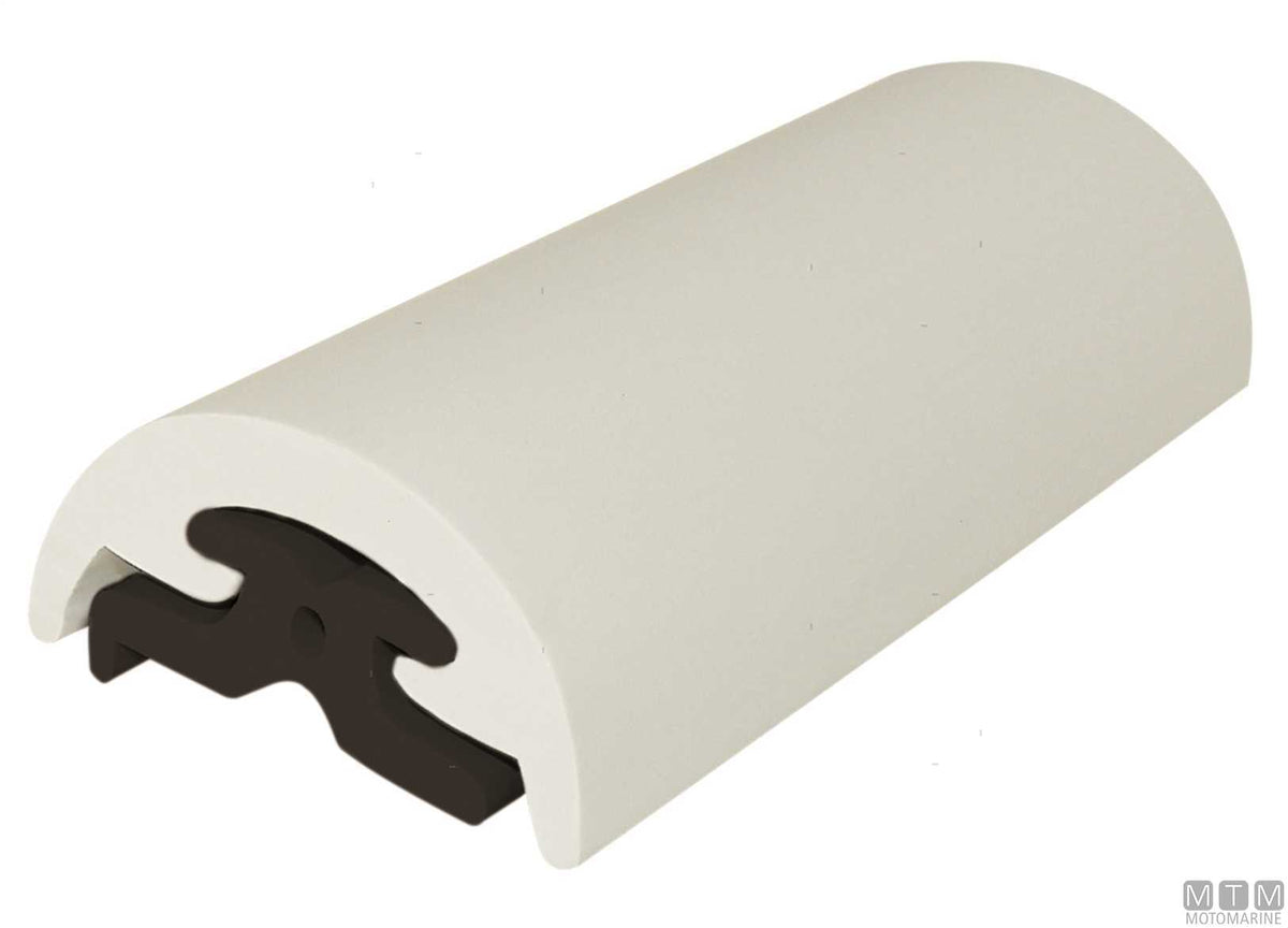 Radial black rubbing strake fender profile H85 mm L16 m - original photo Motomarine Srl