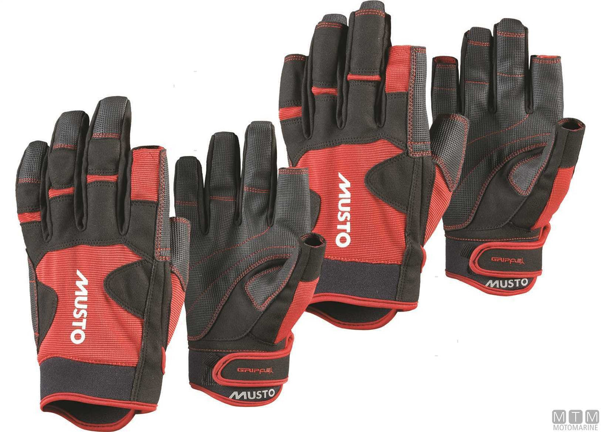 Musto Performance 2.0 3/4 Finger Gloves 169 Red S - original photo Motomarine Srl