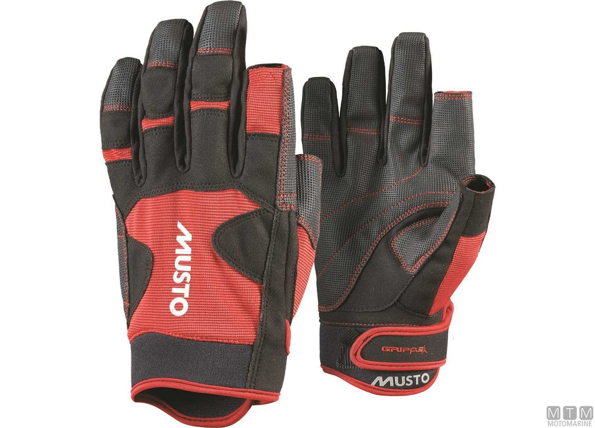 Musto Performance 2.0 3/4 Finger Gloves 169 Red M - original photo Motomarine Srl