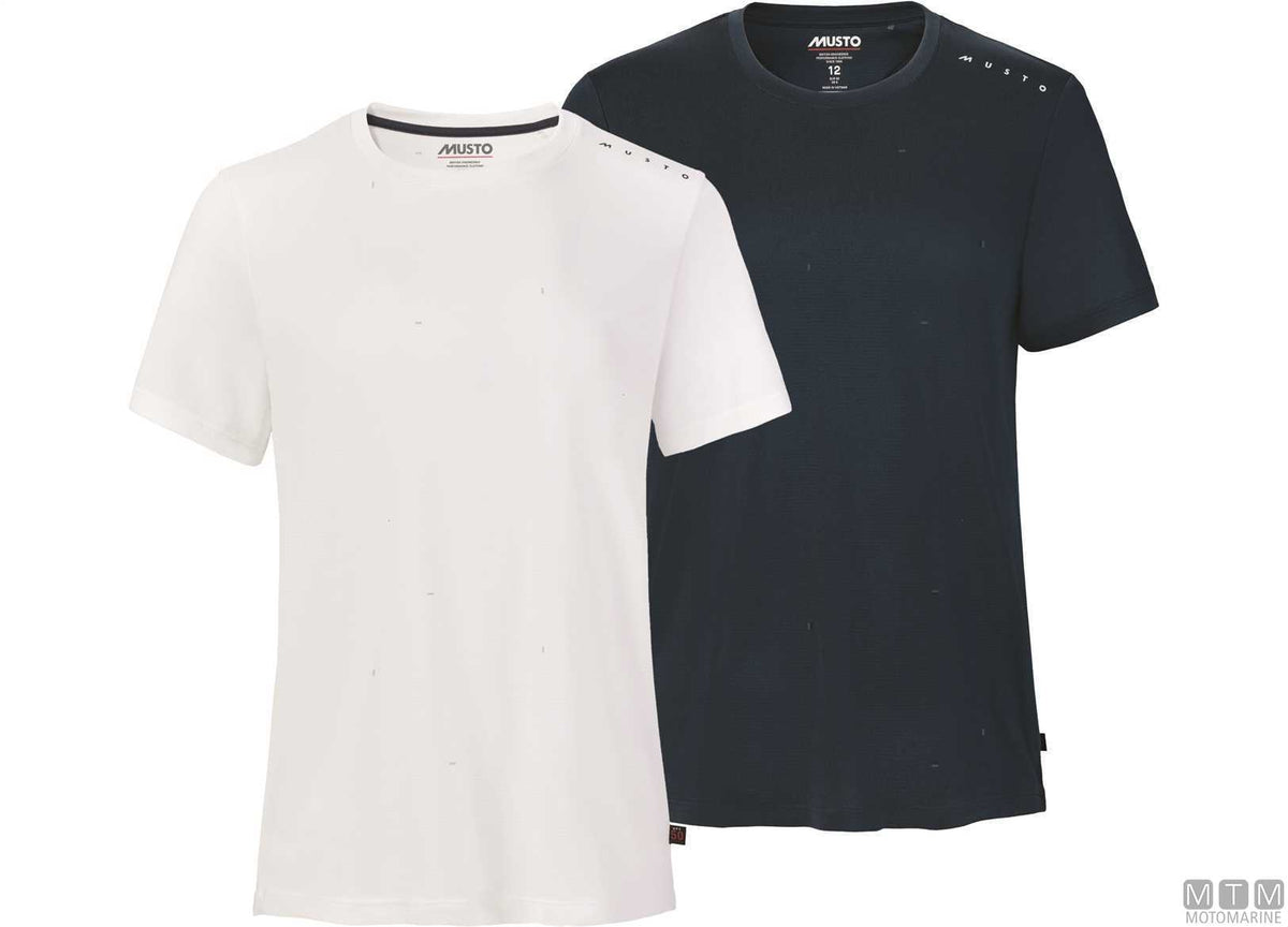 Musto Crew Sunblock Women's T-shirt 597 navy blue XL - original photo Motomarine Srl
