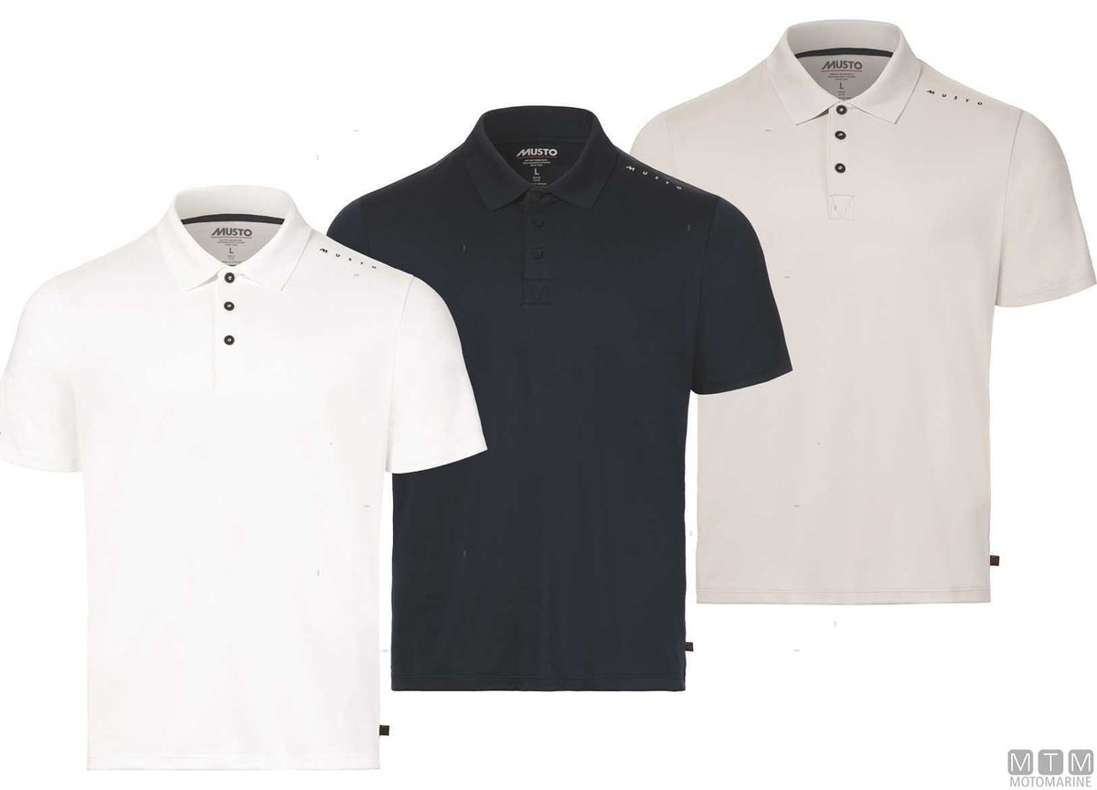 Musto Crew Sunblock Polo 002 white L - original photo Motomarine Srl