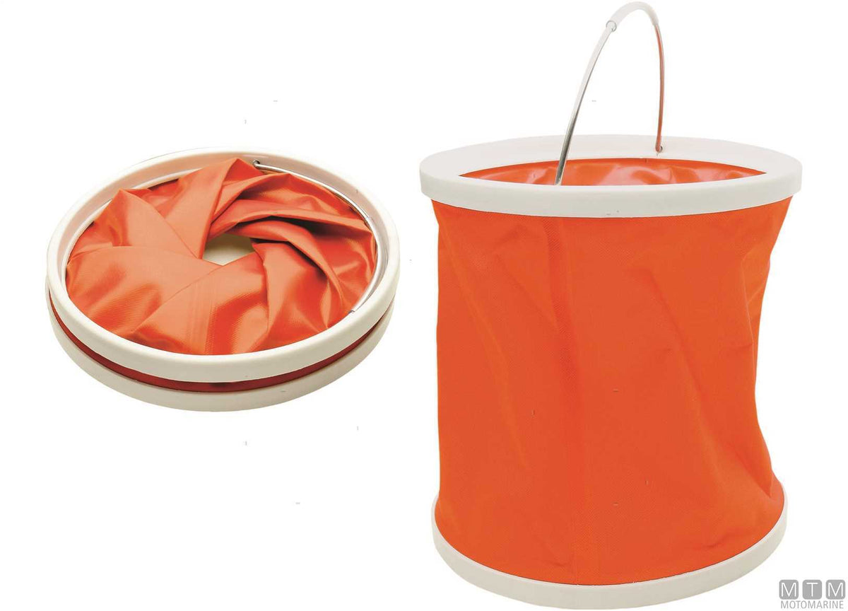 Orange pop-up bucket 11 L - original photo Motomarine Srl