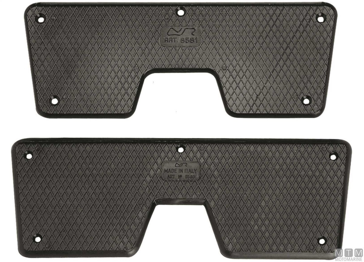 Transom saver plate 230x86 mm in black plastic - original photo Motomarine Srl