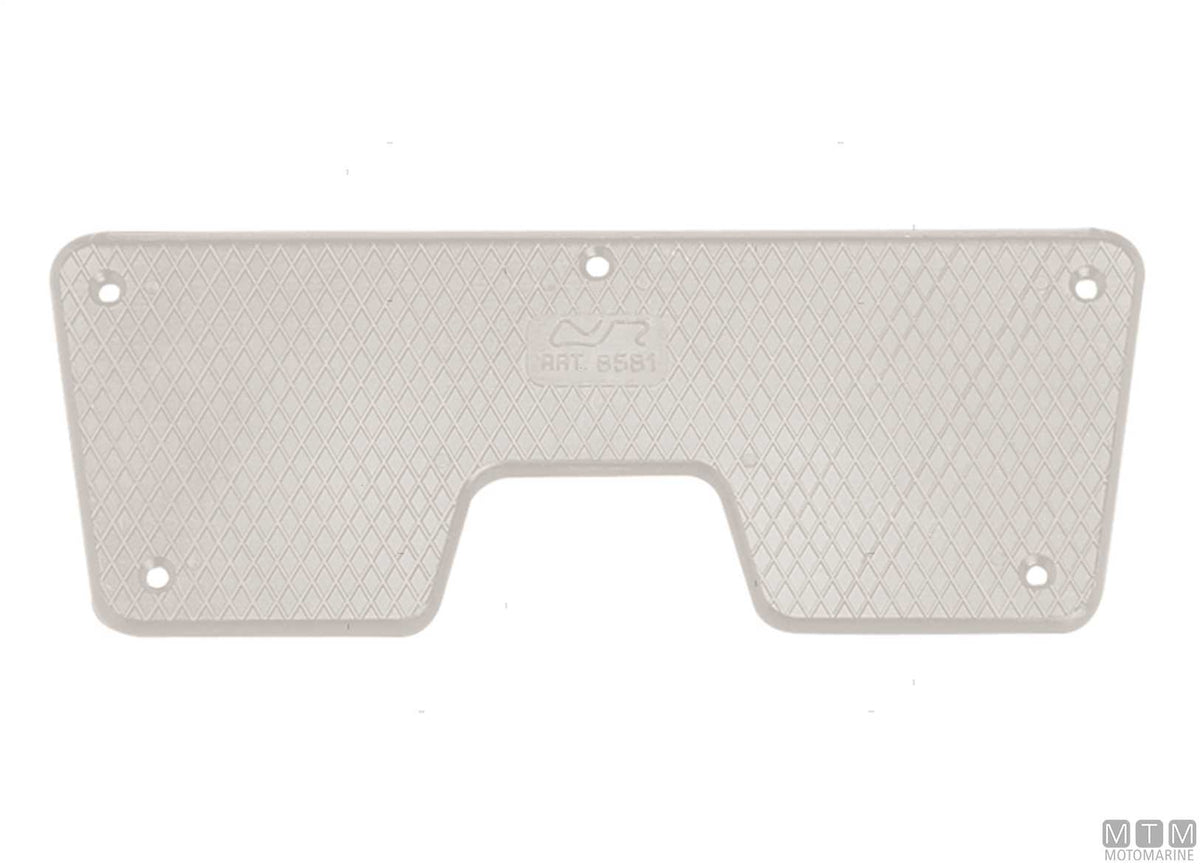 Transom saver plate 230x86 mm in white plastic - original photo Motomarine Srl