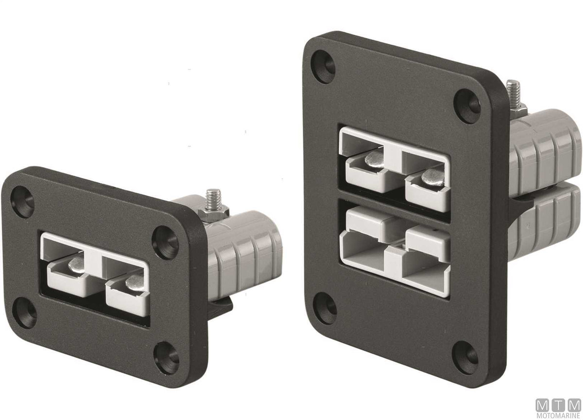 Panel with 2 Anderson Sockets 58x75 mm - original photo Motomarine Srl