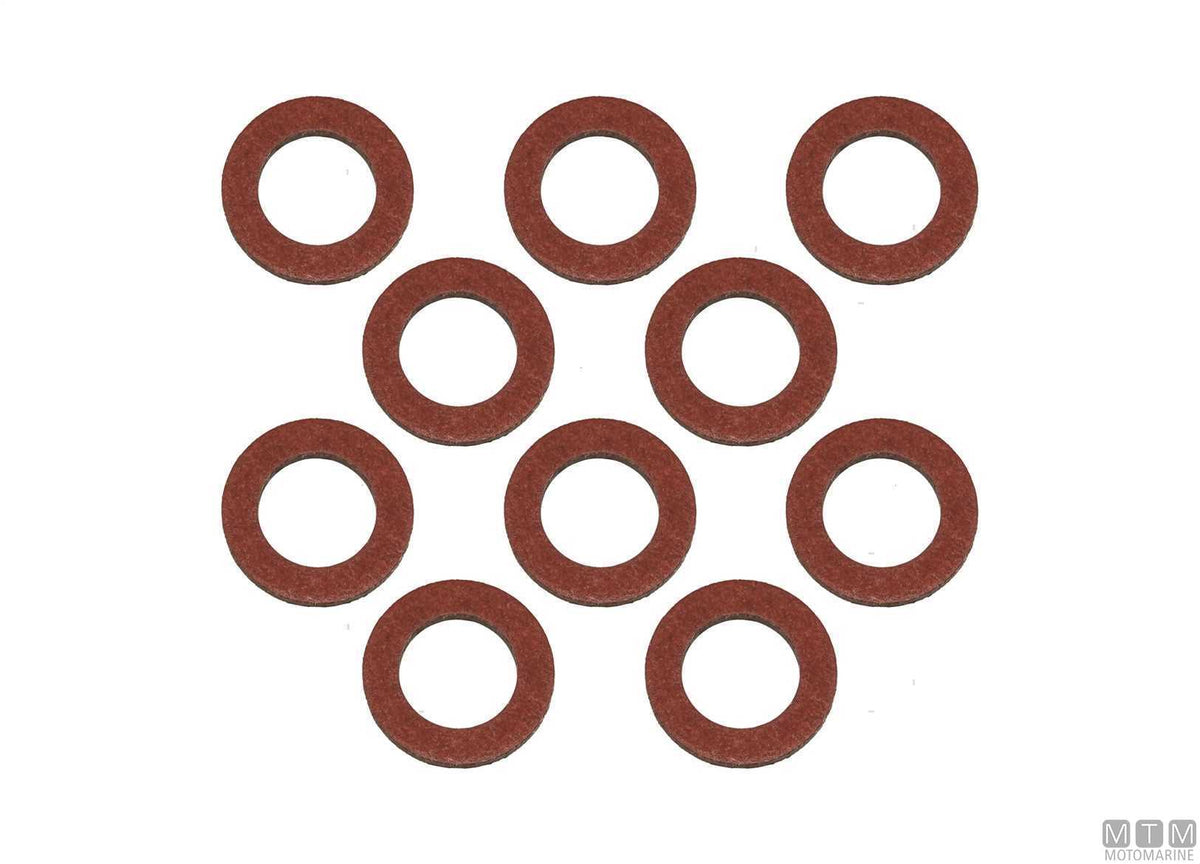 Pack of 10 pcs oil drain plug gaskets MTM ref. Yamaha 90430-08020 - original photo Motomarine Srl
