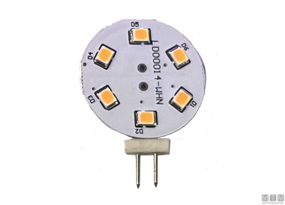 LED bulb G4 10-30V Ø28 mm side pin - original photo Motomarine Srl