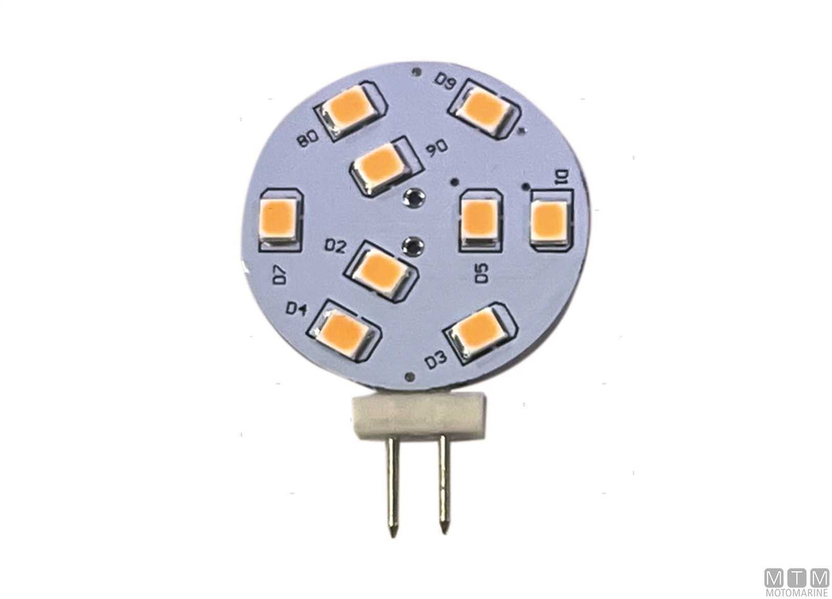 LED bulb G4 10-30V Ø28 mm back pin - original photo Motomarine Srl