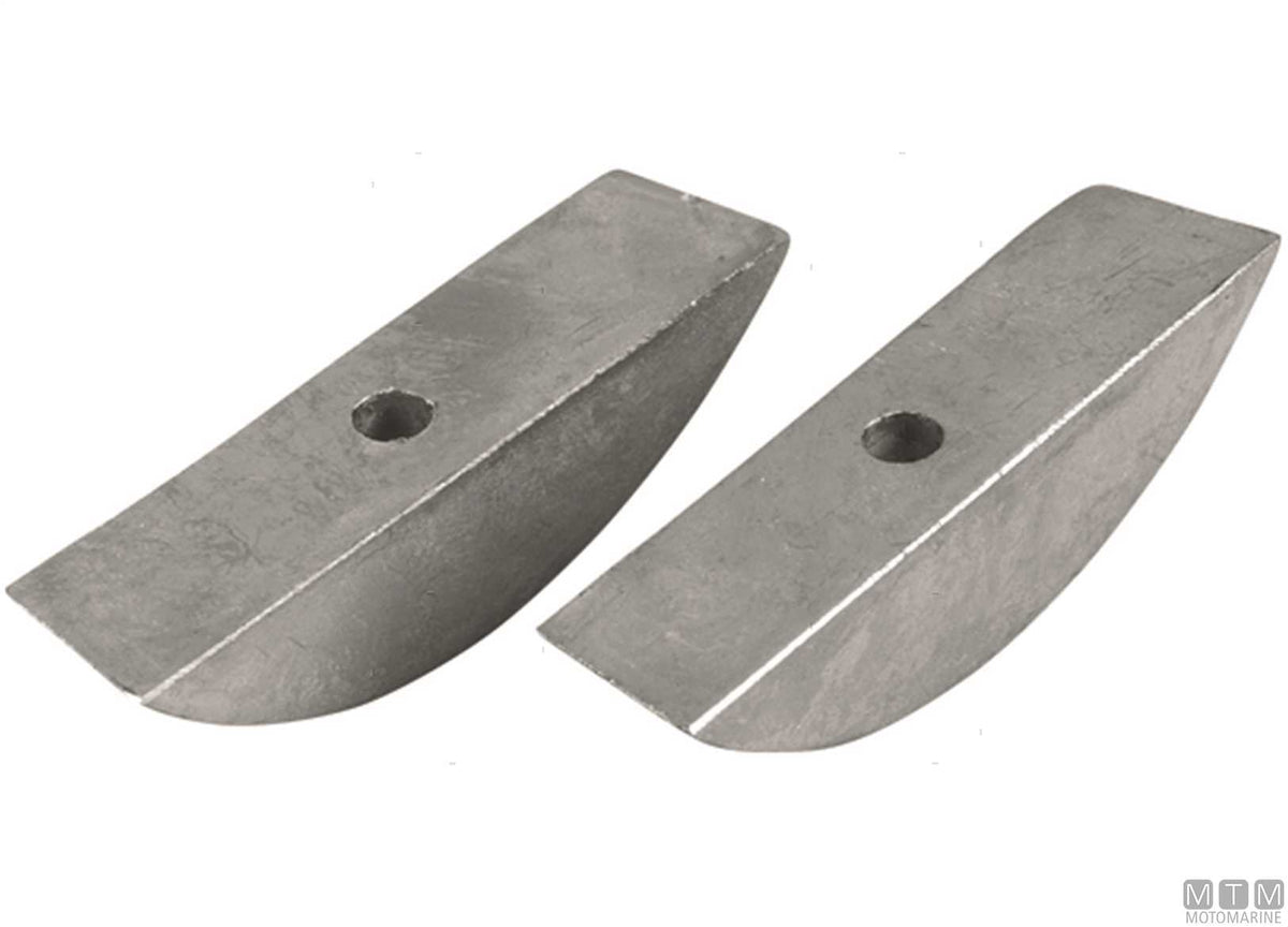 Double plate anode for Volvo 110/120, aluminium - original photo Motomarine Srl