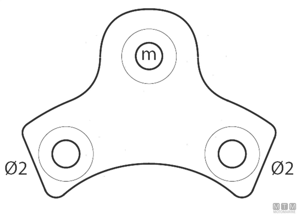 Plate anodes, collar adapter, stainless steel - original photo Motomarine Srl