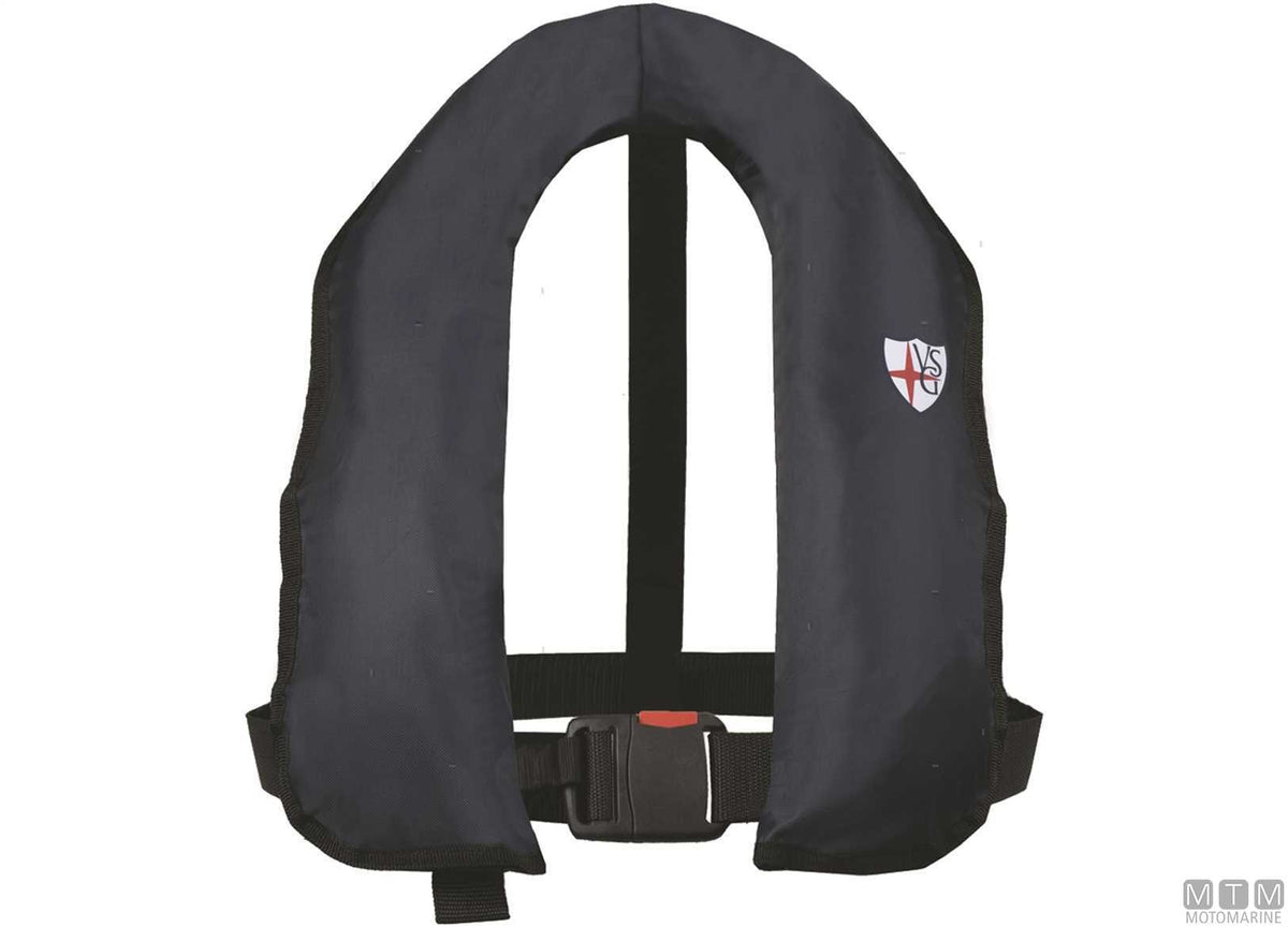 VSG Skipper 150N inflatable life jacket black - original photo Motomarine Srl