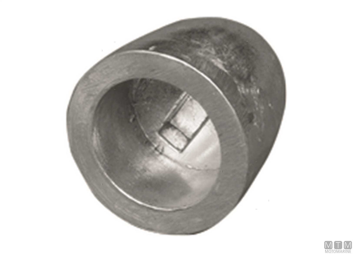 Bullet anode for cap/cylinder Ø38 mm, zinc - original photo Motomarine Srl