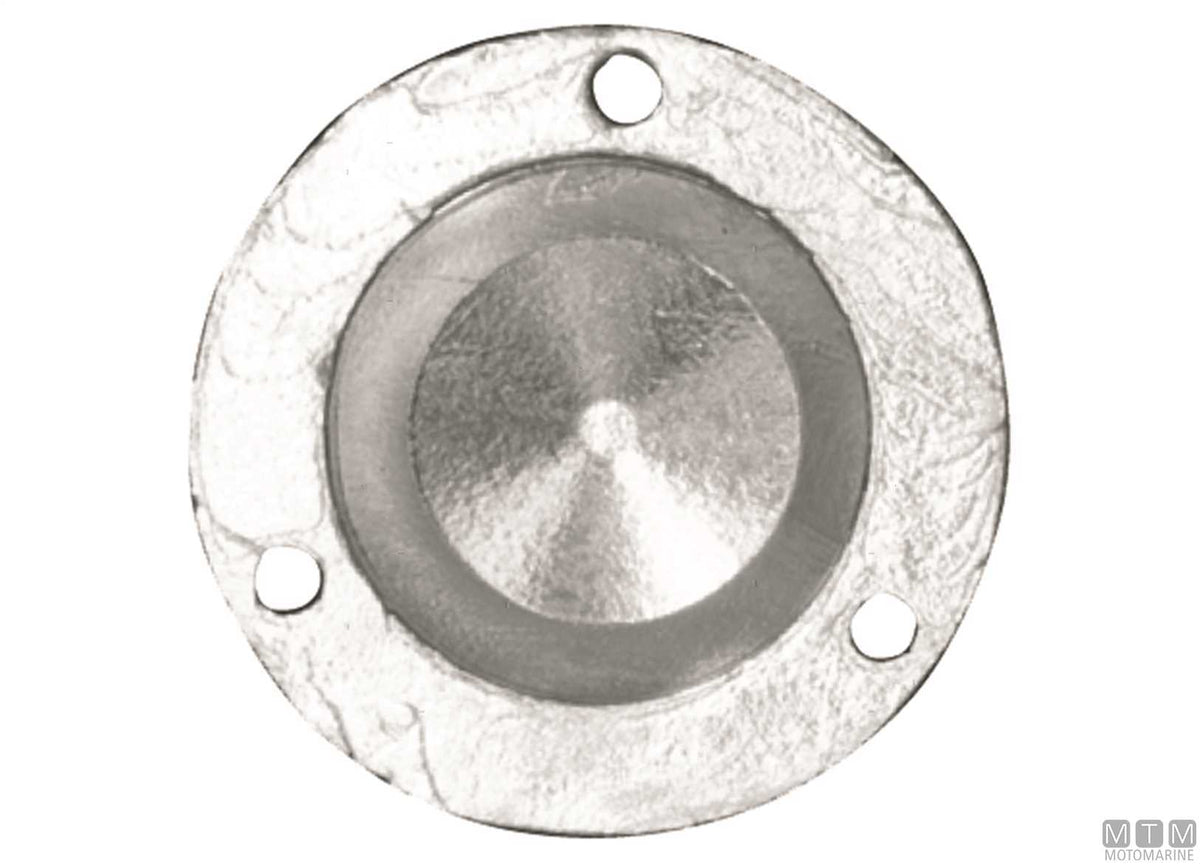 Nose cone zinc anode for New Max Prop 3P Ø68 mm - original photo Motomarine Srl