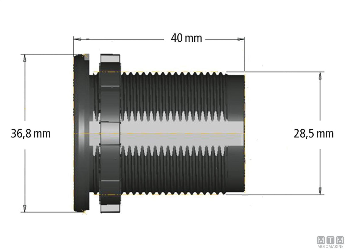 Dual USB socket outlet - original photo Motomarine Srl