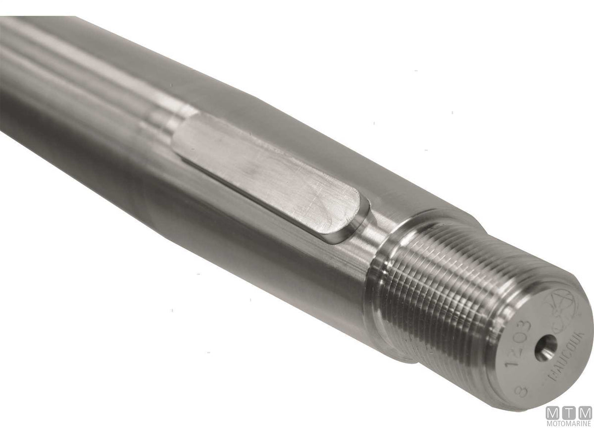 Duplex stainless steel propeller shaft Ø25 mm L120 cm - original photo Motomarine Srl