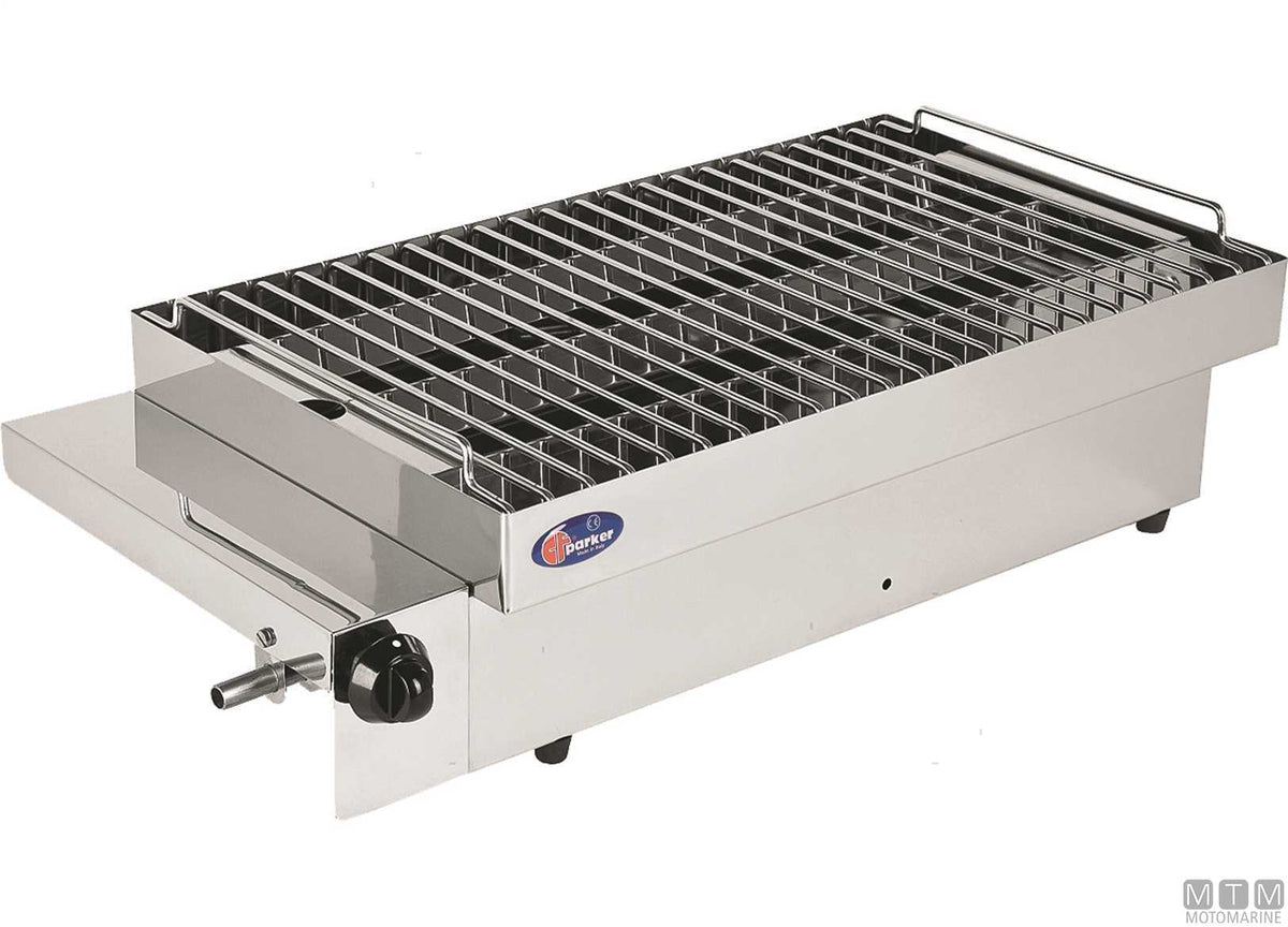 Solenautic Parker gas barbecue, stainless steel 18/8 - original photo Motomarine Srl