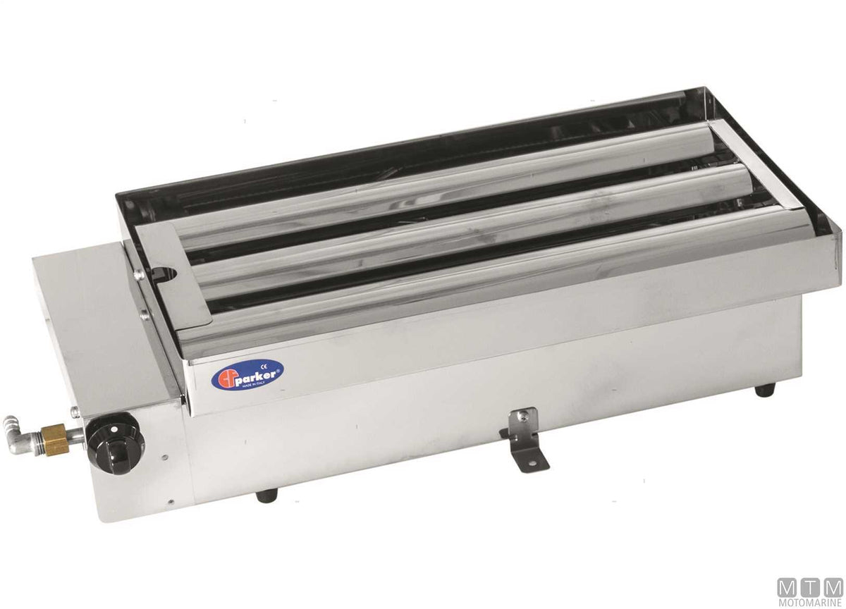 Solenautic Parker gas barbecue, stainless steel 18/8 - original photo Motomarine Srl