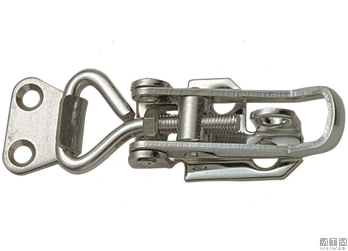 Adjustable lever latch 66-75 mm with padlock hole stainless steel - original photo Motomarine Srl