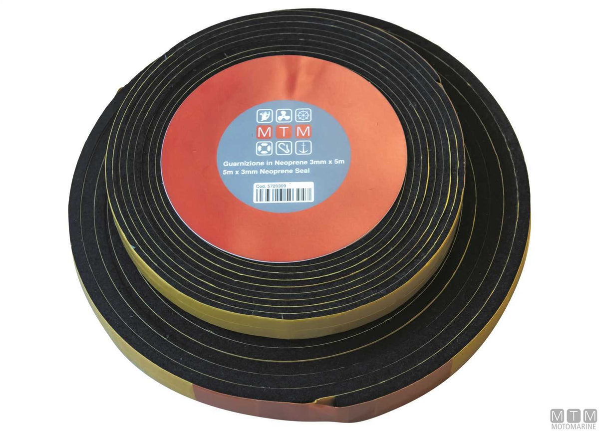 Neoprene gasket 19x6 mm L5 m - original photo Motomarine Srl