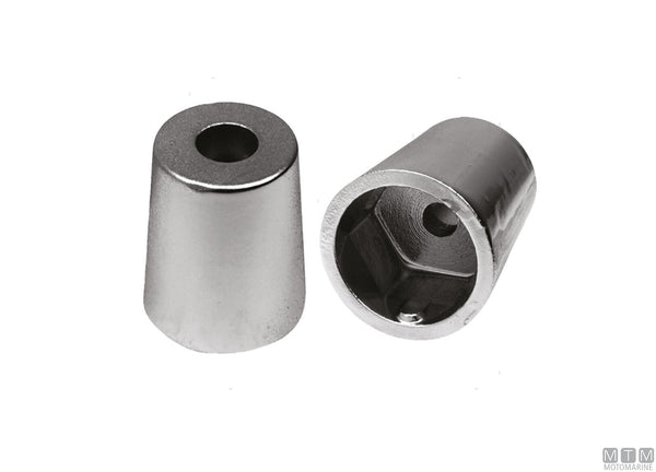 Anode ogive en aluminium à emboîture hexagonale Ø25 mm