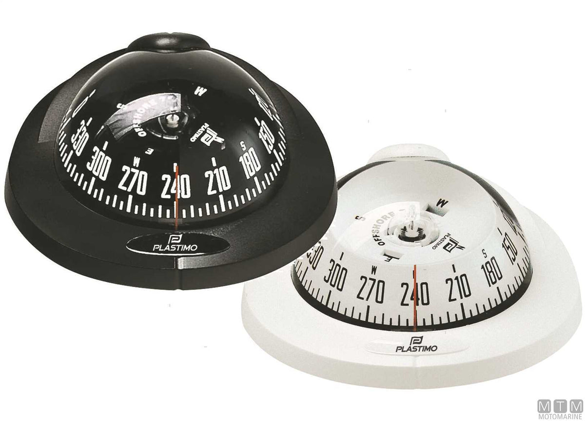 Plastimo Offshore 75 compass, white - original photo Motomarine Srl