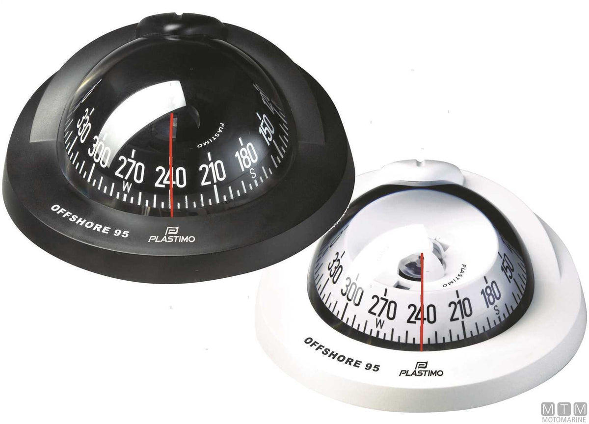Plastimo Offshore 95 compass, white - original photo Motomarine Srl