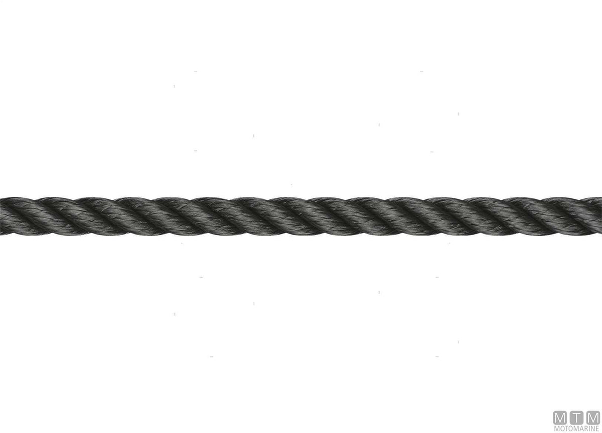 Liros black 3-strand polyester mooring line Ø8 mm 200 m - original photo Motomarine Srl