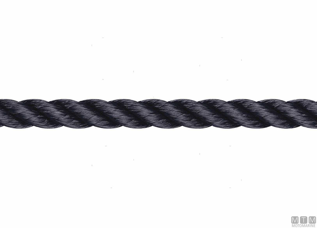 LIROS 3-strand mooring rope navy blue polyamide Ø18 mm 100 m - original photo Motomarine Srl