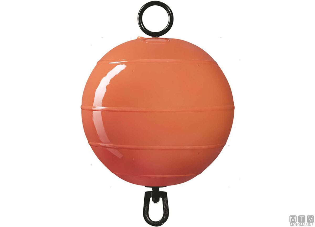 Inflatable PVC Castro mooring buoy with pole Ø52 cm H90 cm red - original photo Motomarine Srl