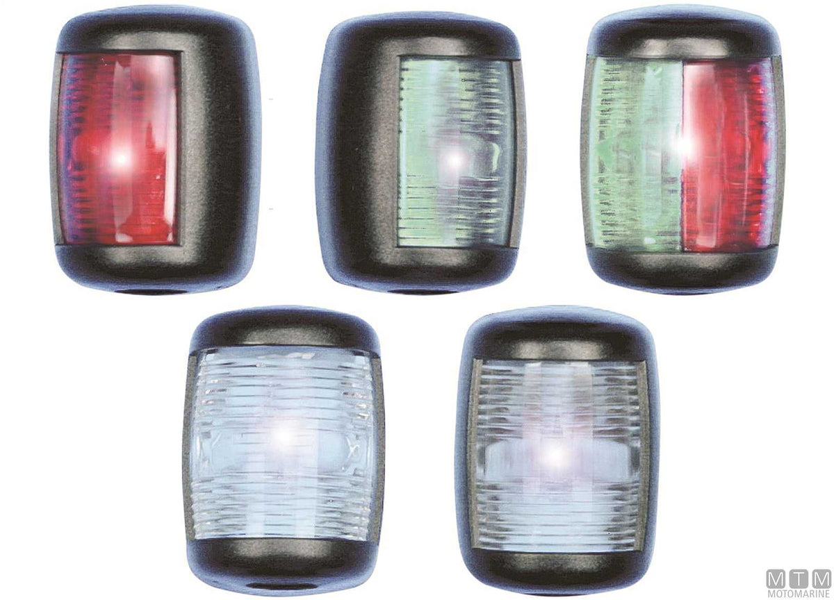 Green side navigation light LED Mini black 43x61 mm - original photo Motomarine Srl