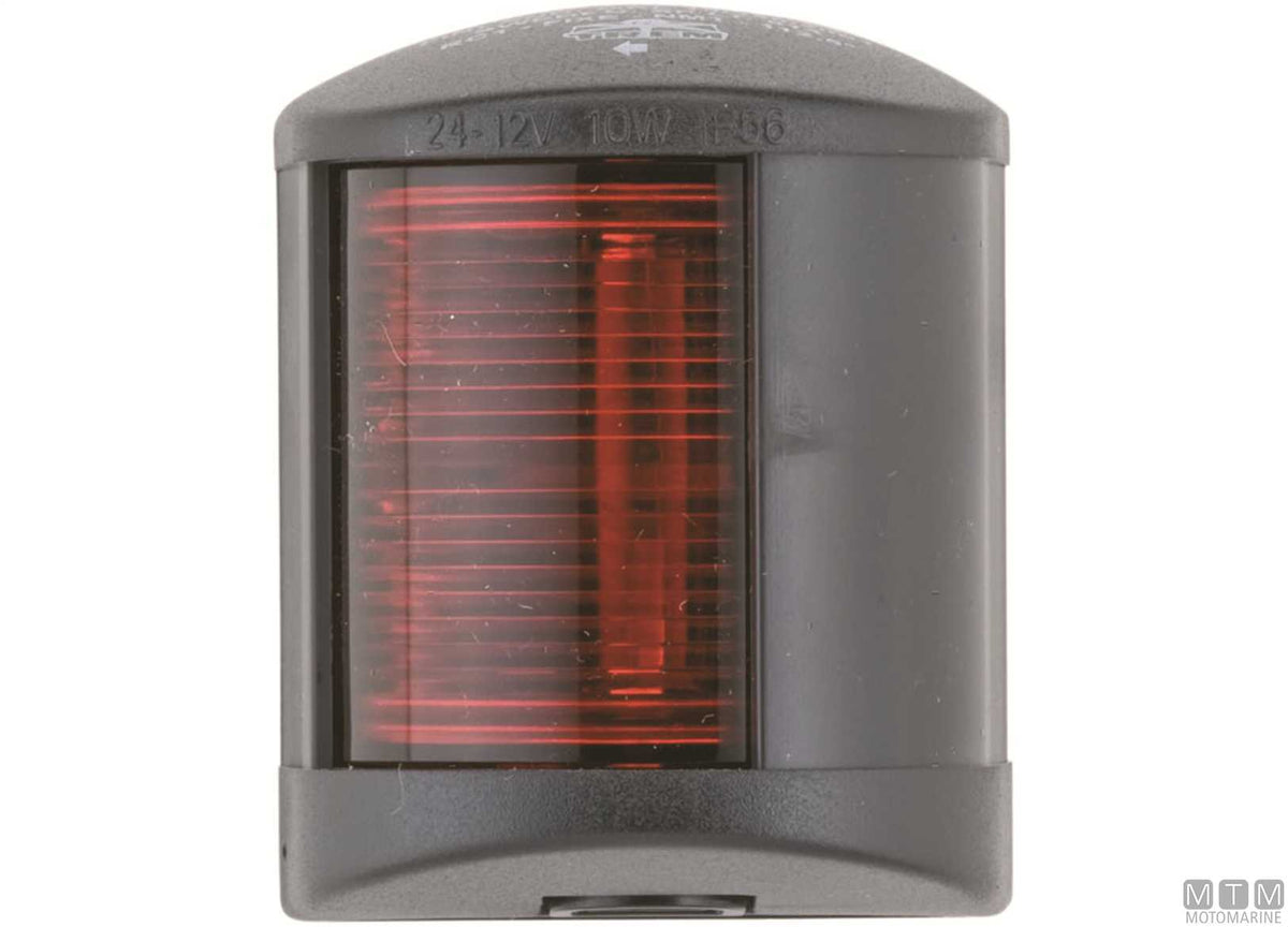 Red side navigation light LED Midi black 58x74 mm - original photo Motomarine Srl