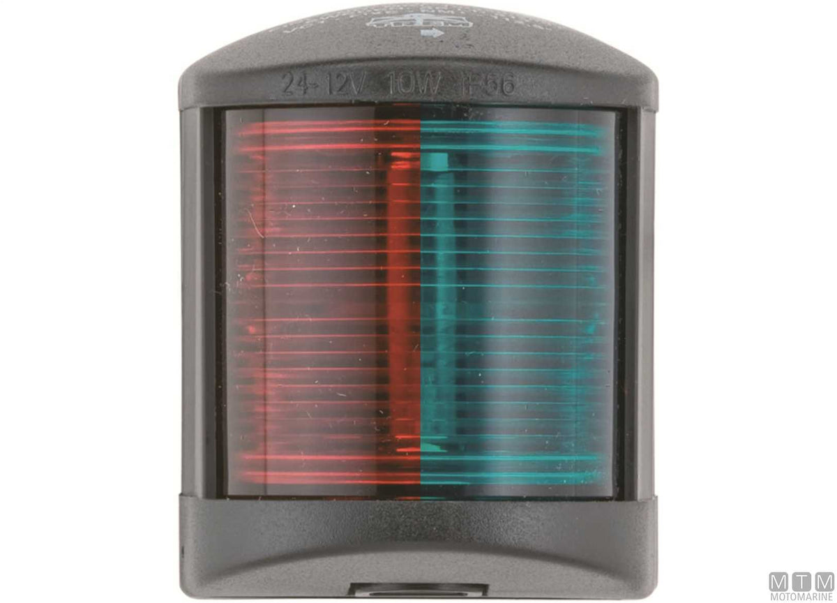 Red side navigation light LED Midi black 58x74 mm - original photo Motomarine Srl