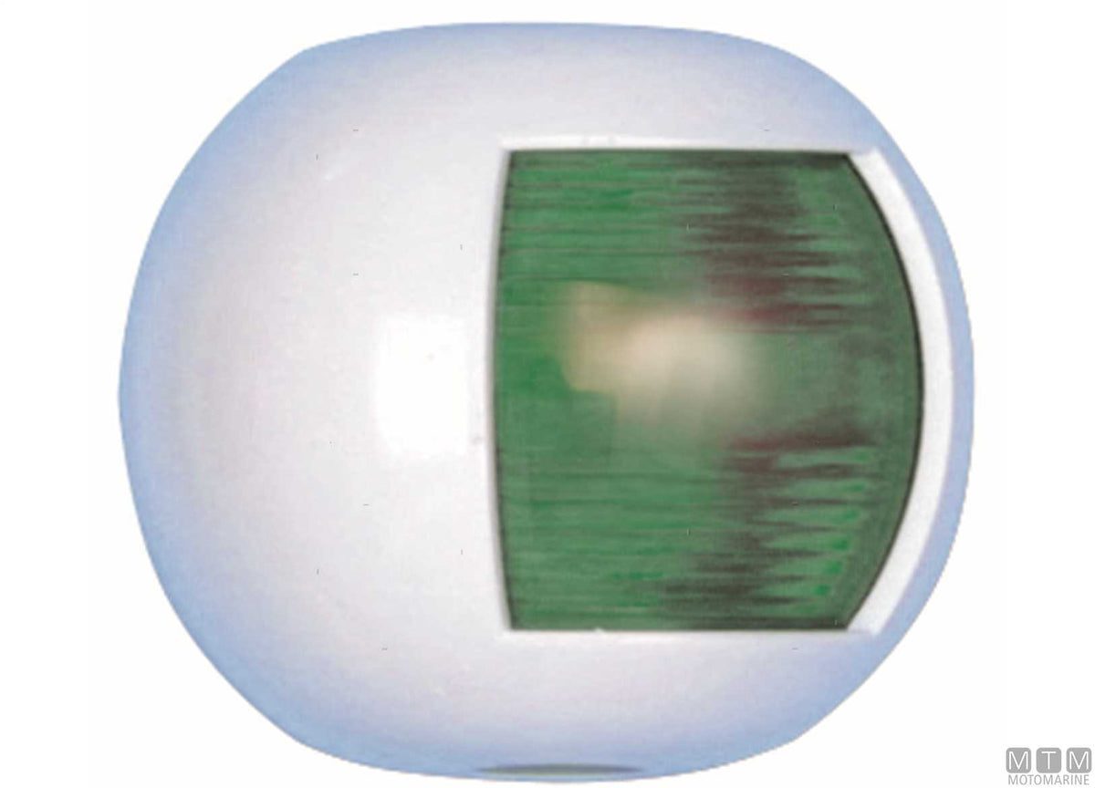 Red side navigation light LED half-dome white 70x63 mm - original photo Motomarine Srl