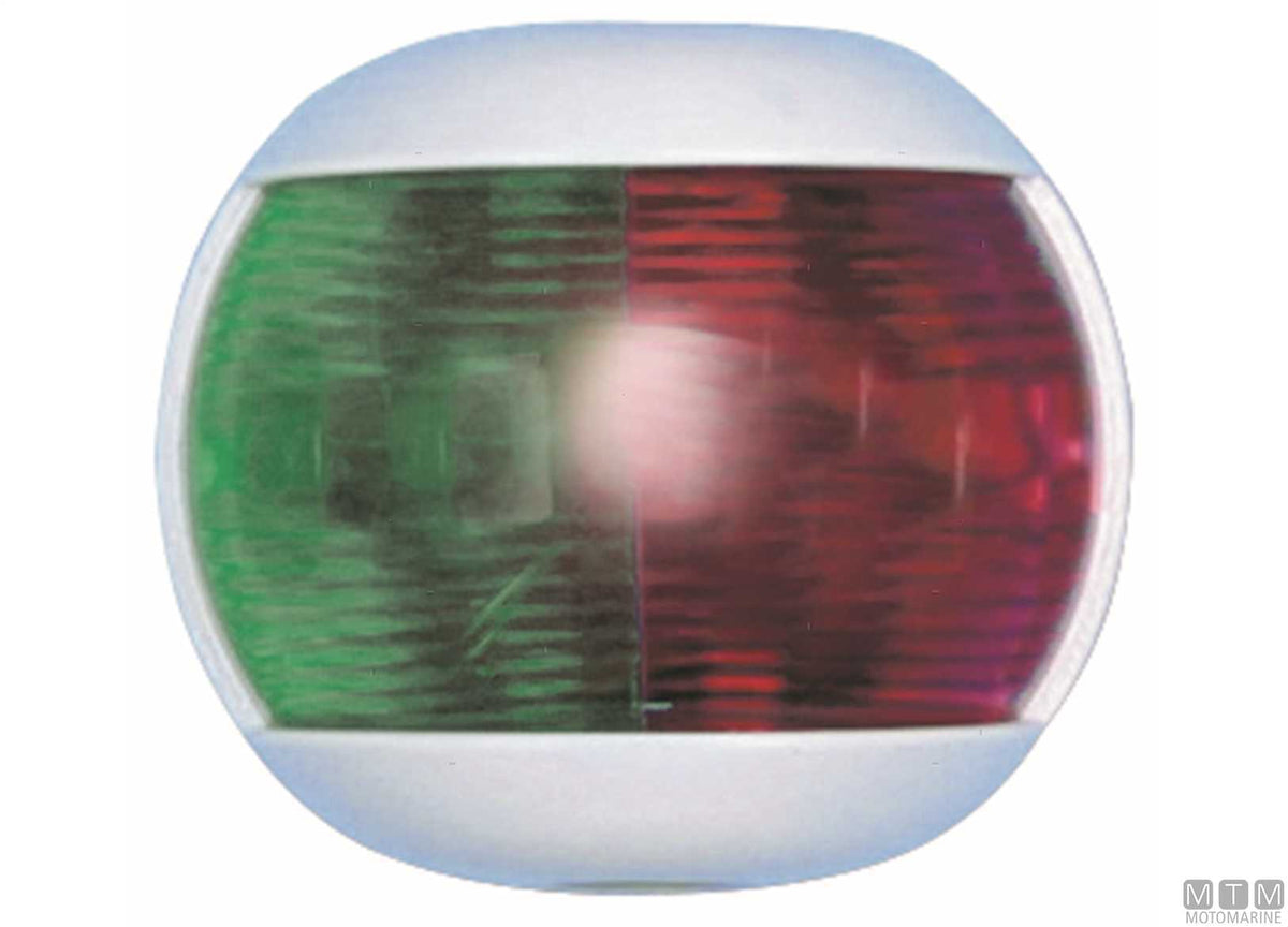 Red side navigation light LED half-dome white 70x63 mm - original photo Motomarine Srl