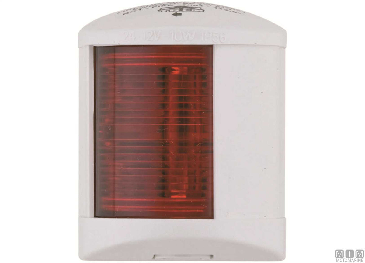 Red side navigation light LED Midi white 58x74 mm - original photo Motomarine Srl