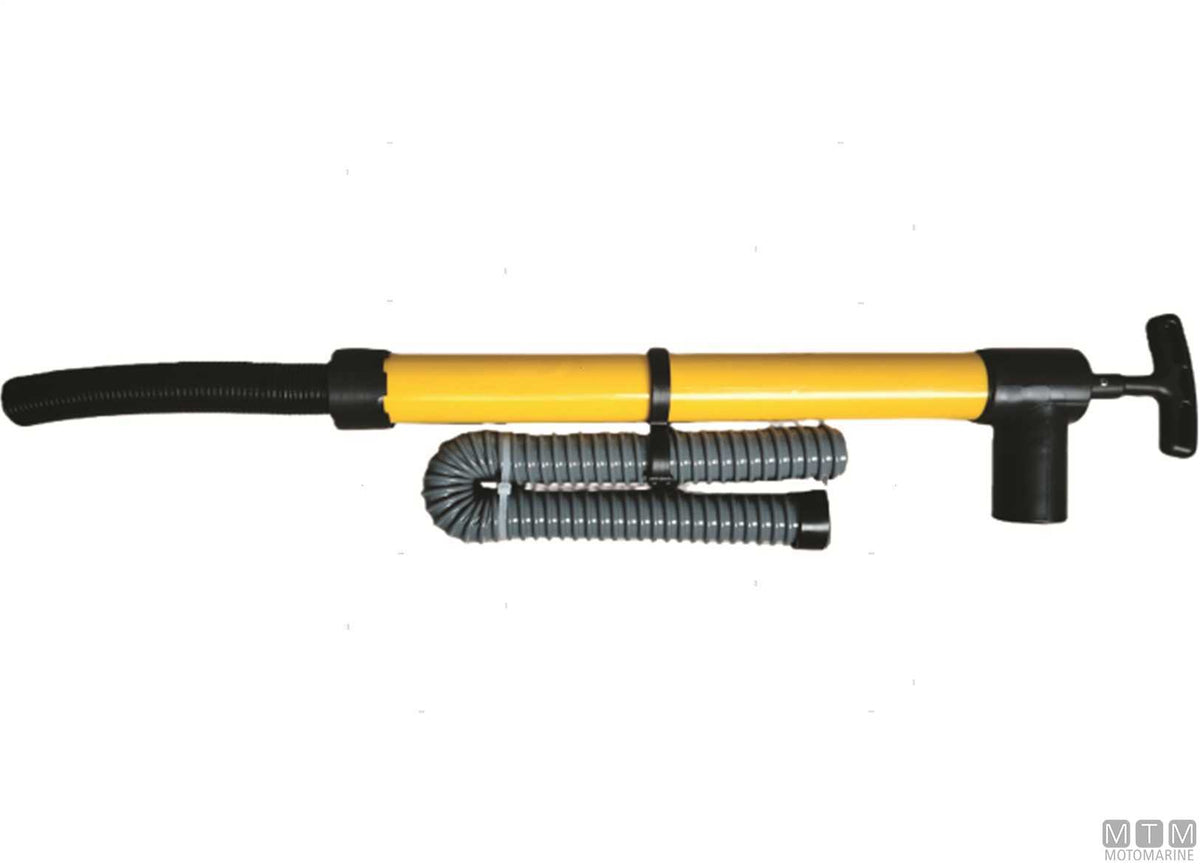 Manual bilge pump with flexible suction hose L 60 cm - original photo Motomarine Srl