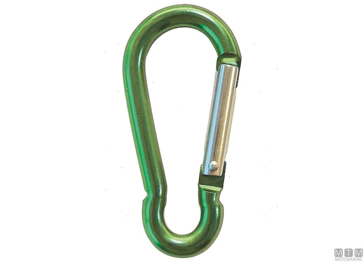 Fireman carabiner Ø5 mm anodized aluminum purple - original photo Motomarine Srl