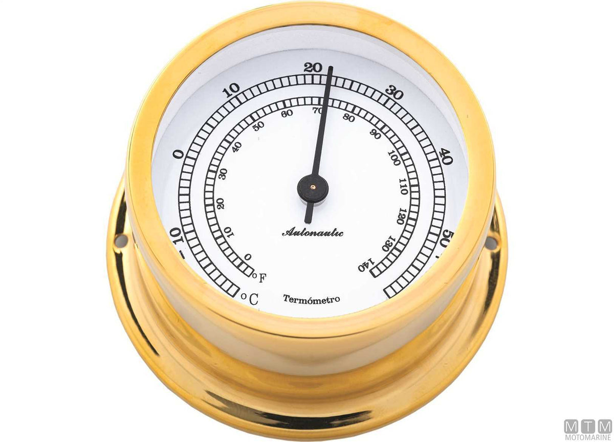 A-Nautic Pacific barometer 120 mm polished brass - original photo Motomarine Srl