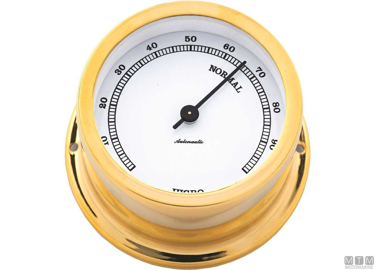 A-Nautic Atlantic barometer 95 mm polished brass - original photo Motomarine Srl