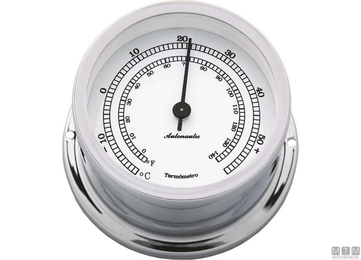 A-Nautic Pacific thermo-hygrometer 120 mm chrome-plated brass - original photo Motomarine Srl