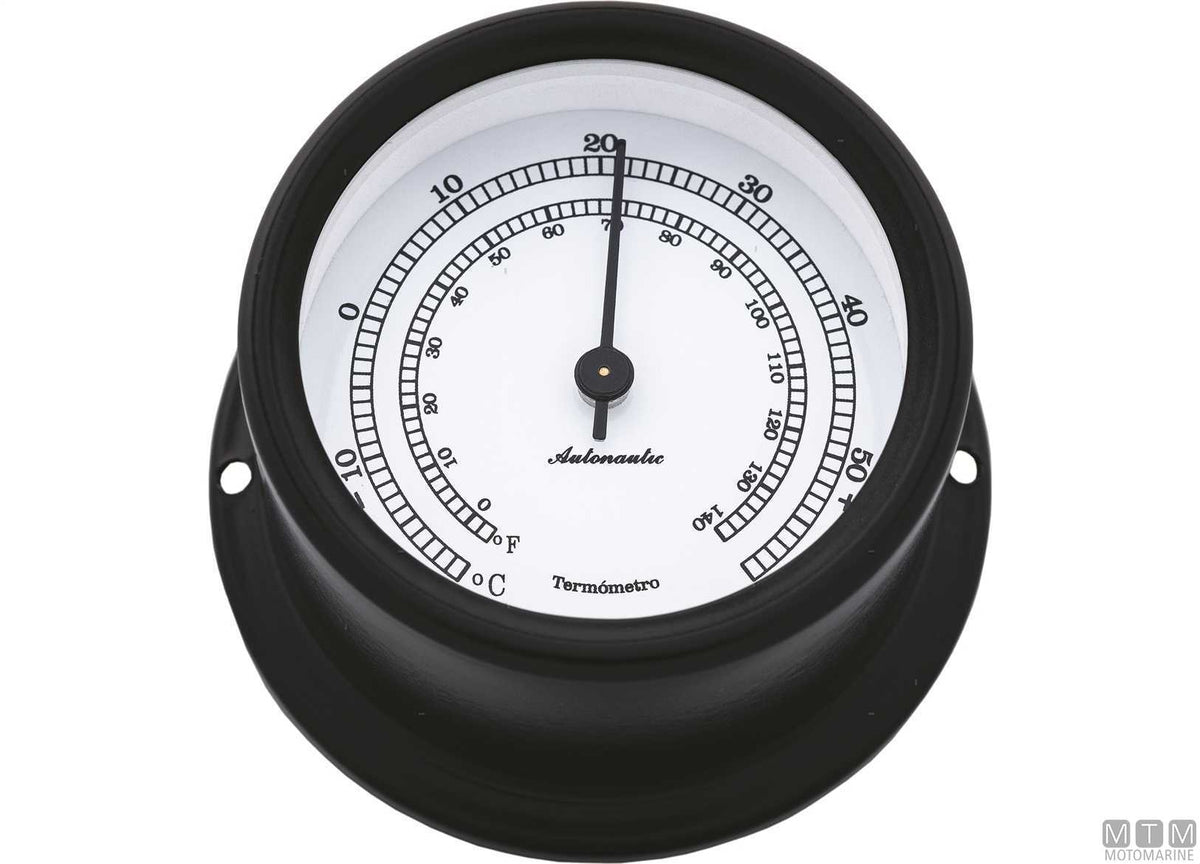 A-Nautic Pacific clock 120 mm black aluminium - original photo Motomarine Srl