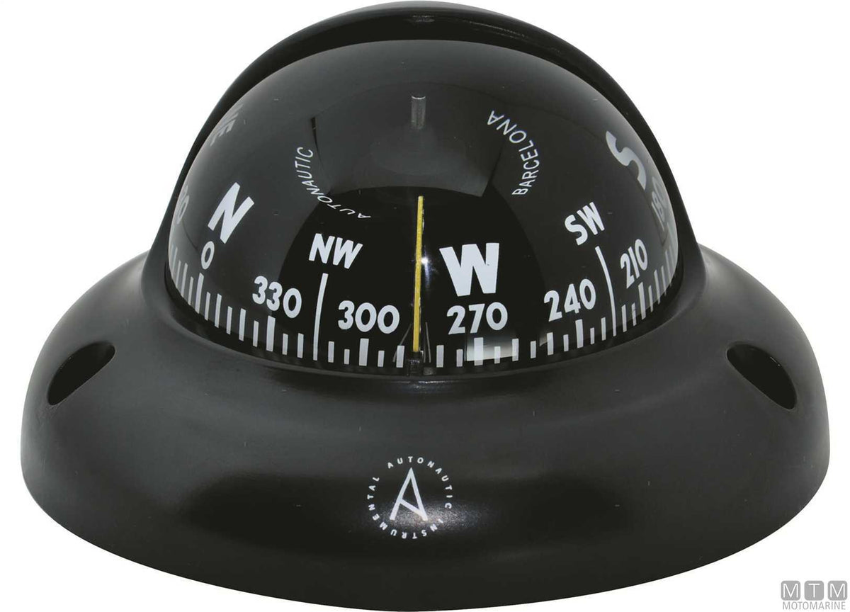 A-Nautic C3 bulkhead compass, white, 65 mm rose - original photo Motomarine Srl